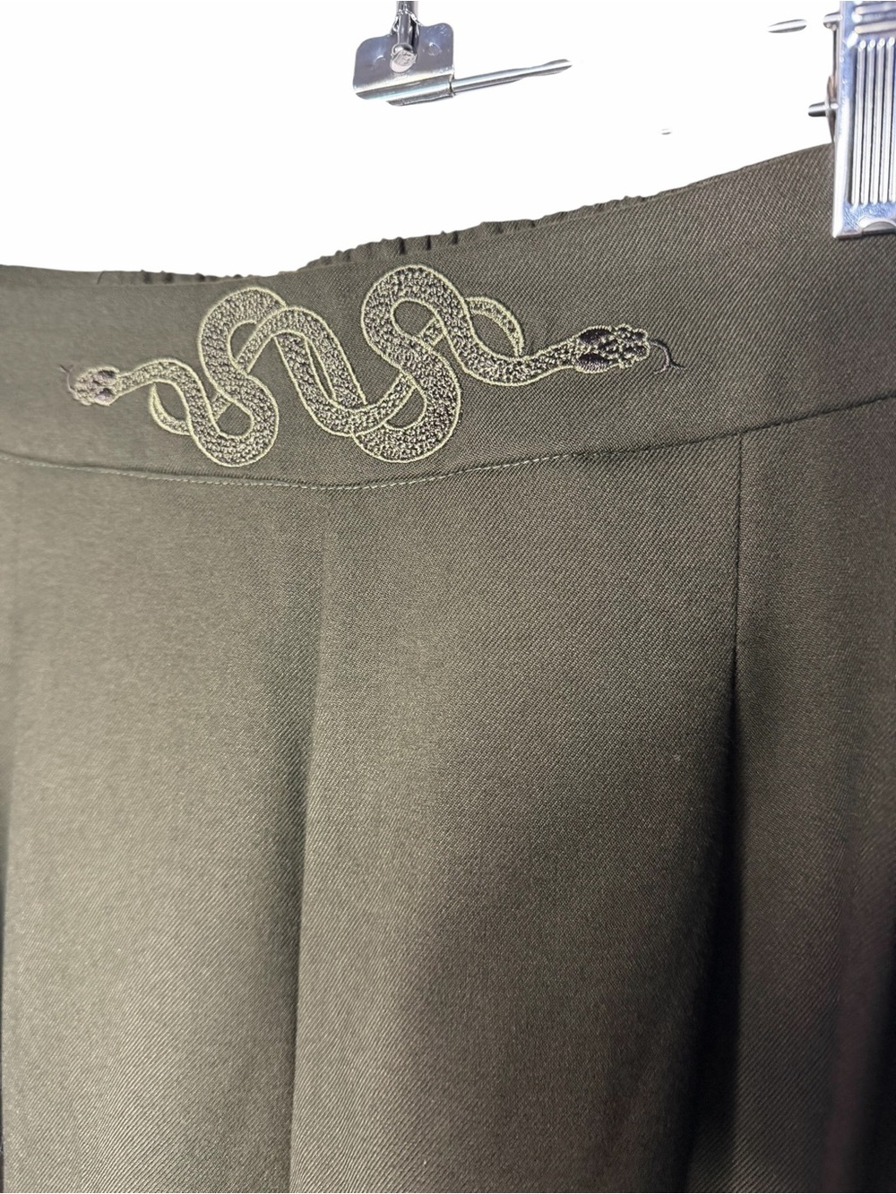 Disturbia Embroidered Balloon Leg Trouser Corporate Goth Women US 10 pant UK 14 - Picture 5 of 10